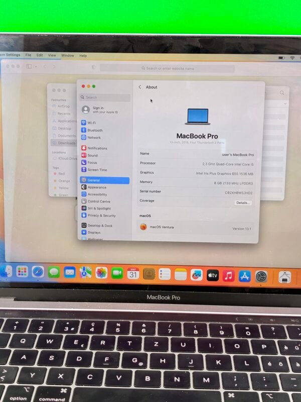 MacBook Pro 13" Touch Bar A1989 2018 Usato - immagine 3