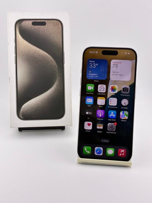 iPhone 15 Pro 128GB 88% Titanio Naturale Usato - immagine 8